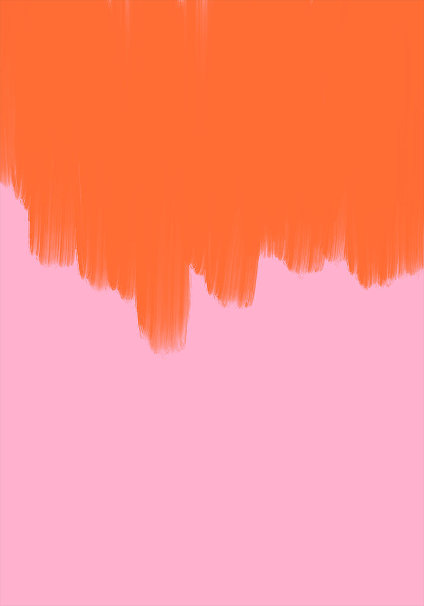 Orange Over Blossom Poster