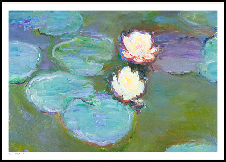Nympheas 1897 Poster by Claude Monet - Posterbox.no