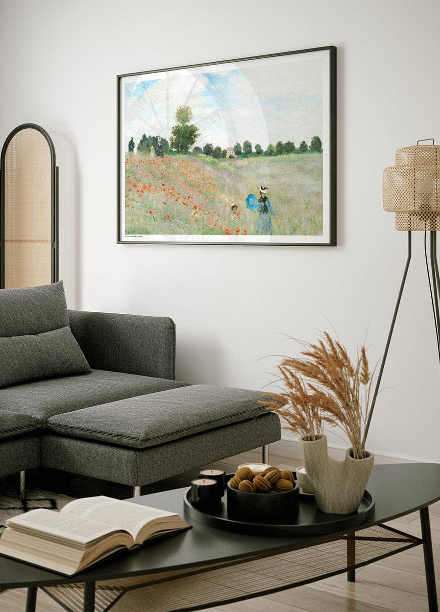 The Poppy Field 1873 Poster by Claude Monet - Posterbox.no