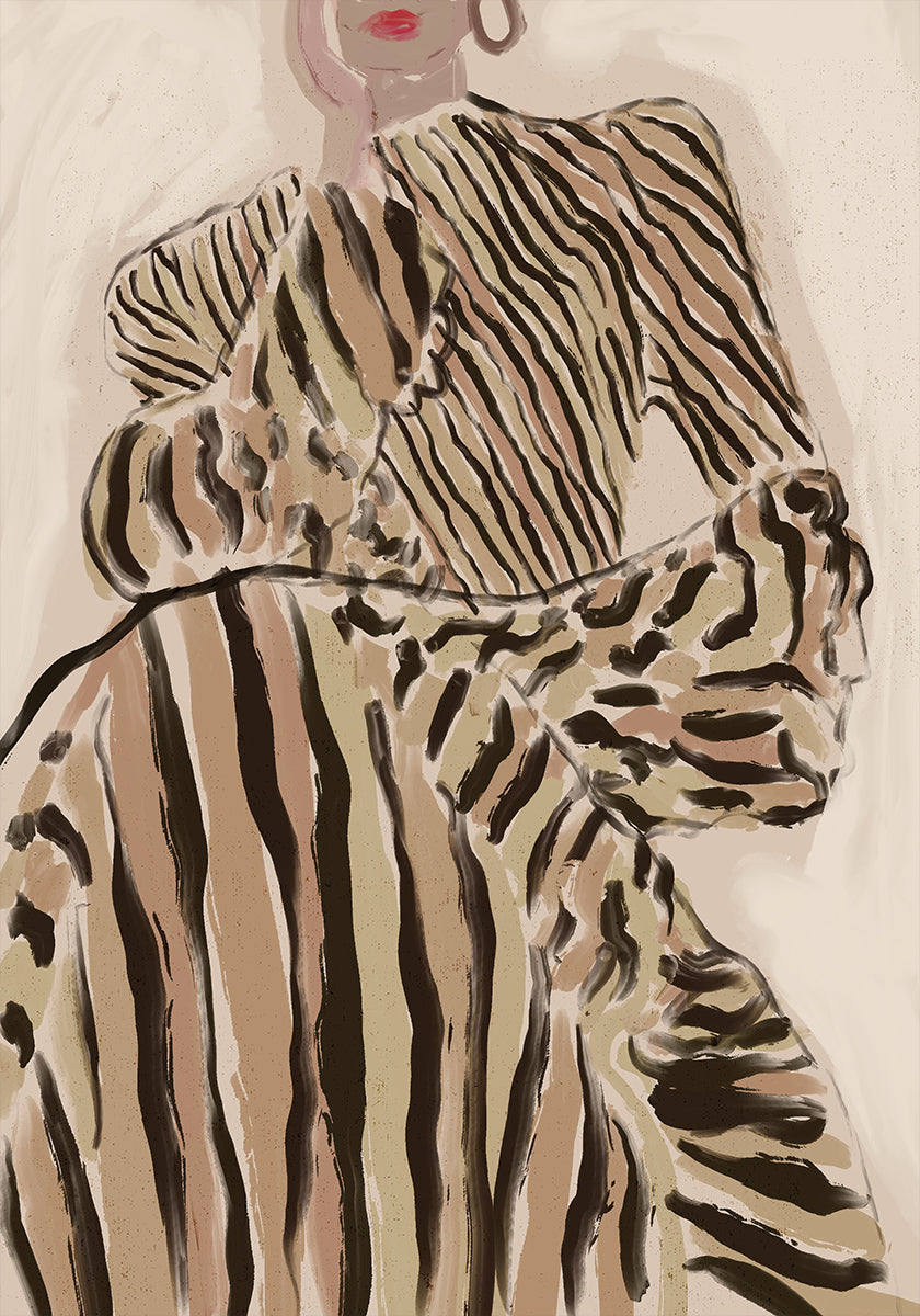 Zebra Elegance Poster