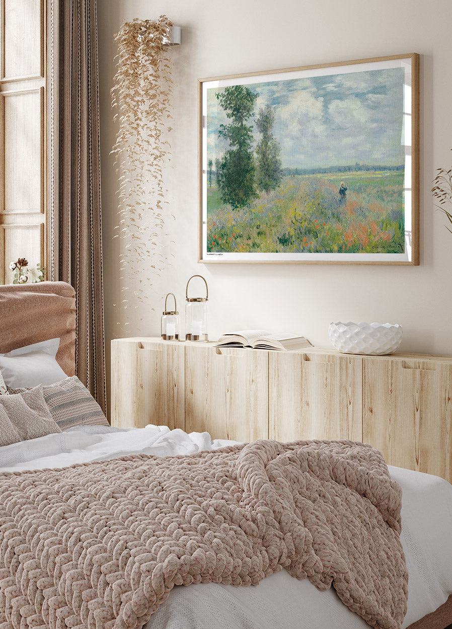 Poppy Fields 1875 Poster by Claude Monet - Posterbox.no