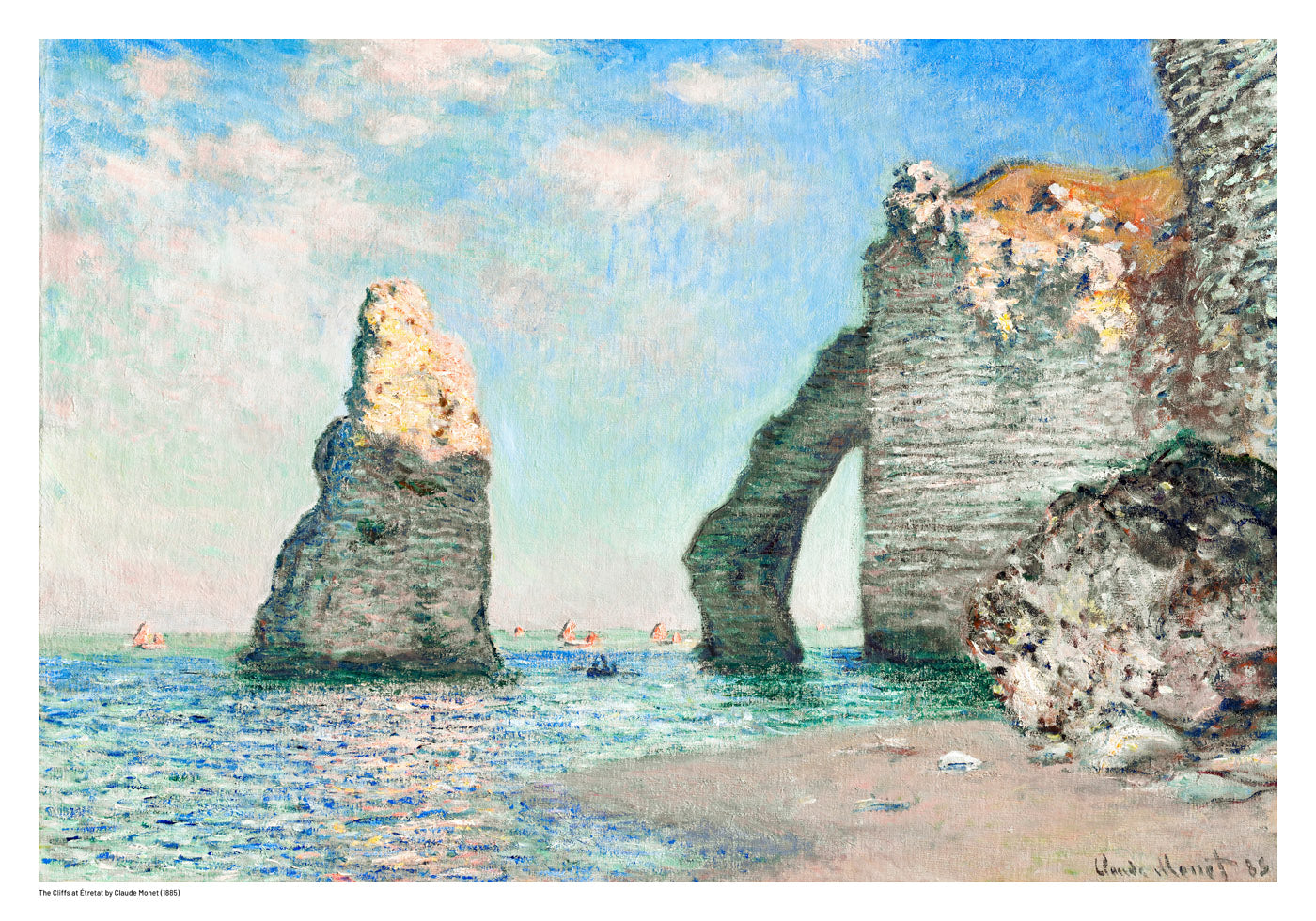 The Cliffs at Étretat by Claude Monet (1885) Poster - Posterbox.no