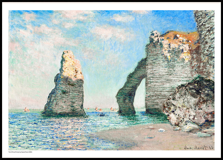 The Cliffs at Étretat by Claude Monet (1885) Poster - Posterbox.no