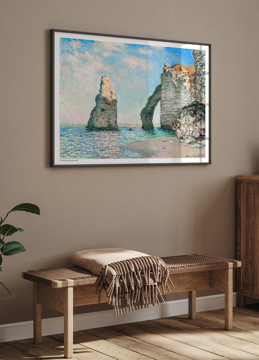 The Cliffs at Étretat by Claude Monet (1885) Poster - Posterbox.no