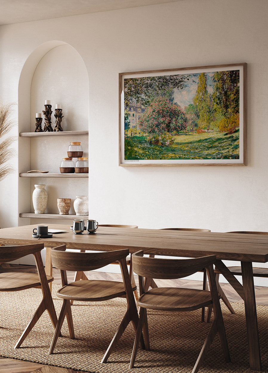 The Parc Monceau Landscape By Claude Monet (1867) Poster - Posterbox.no