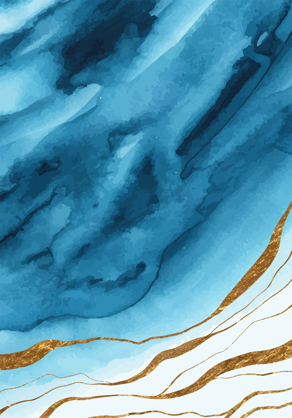 Watercolor Faded Brown Poster - Posterbox.no