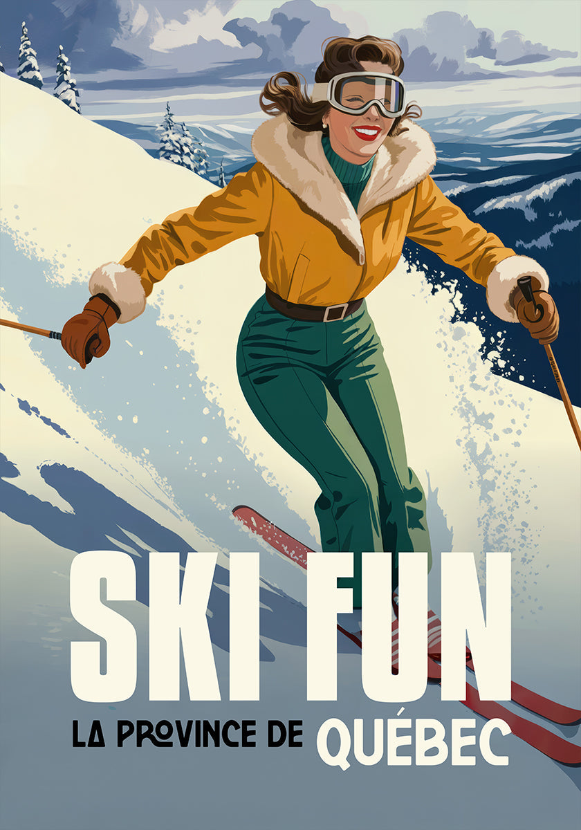 Ski Fun Quebec Poster