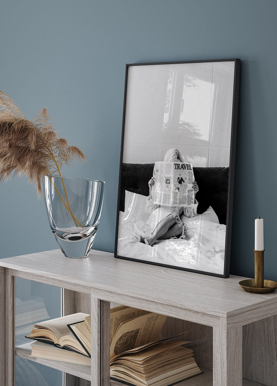 Reading In Bed Poster - Posterbox.no