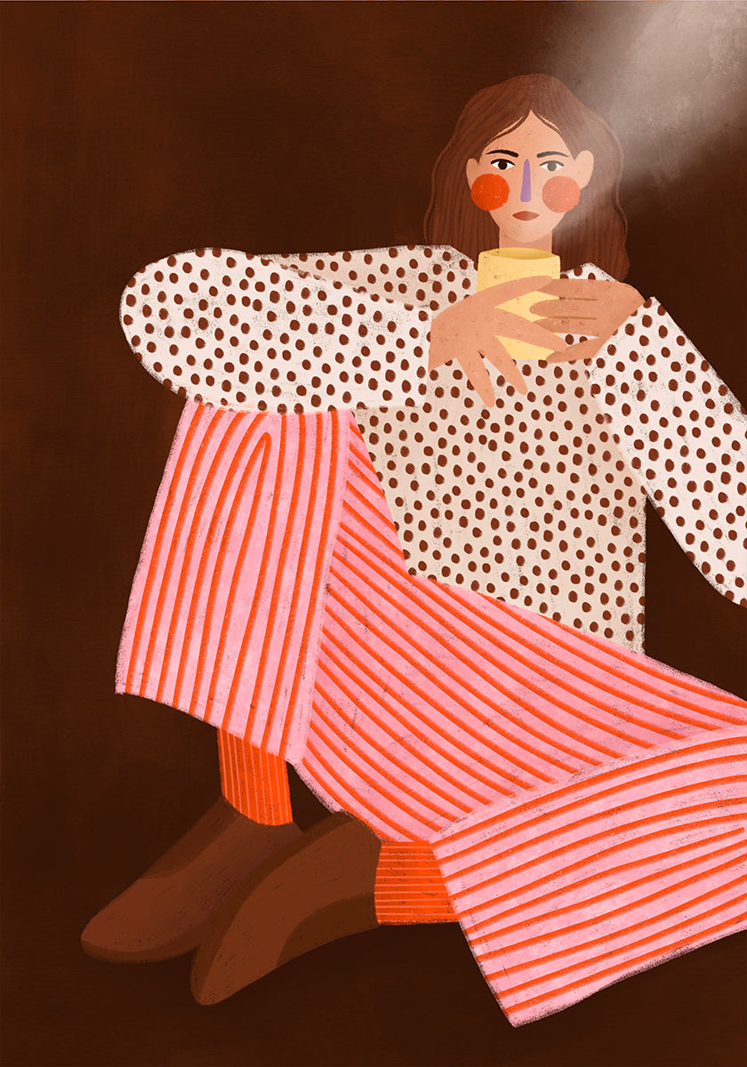 Woman With the Cup of Tea Poster