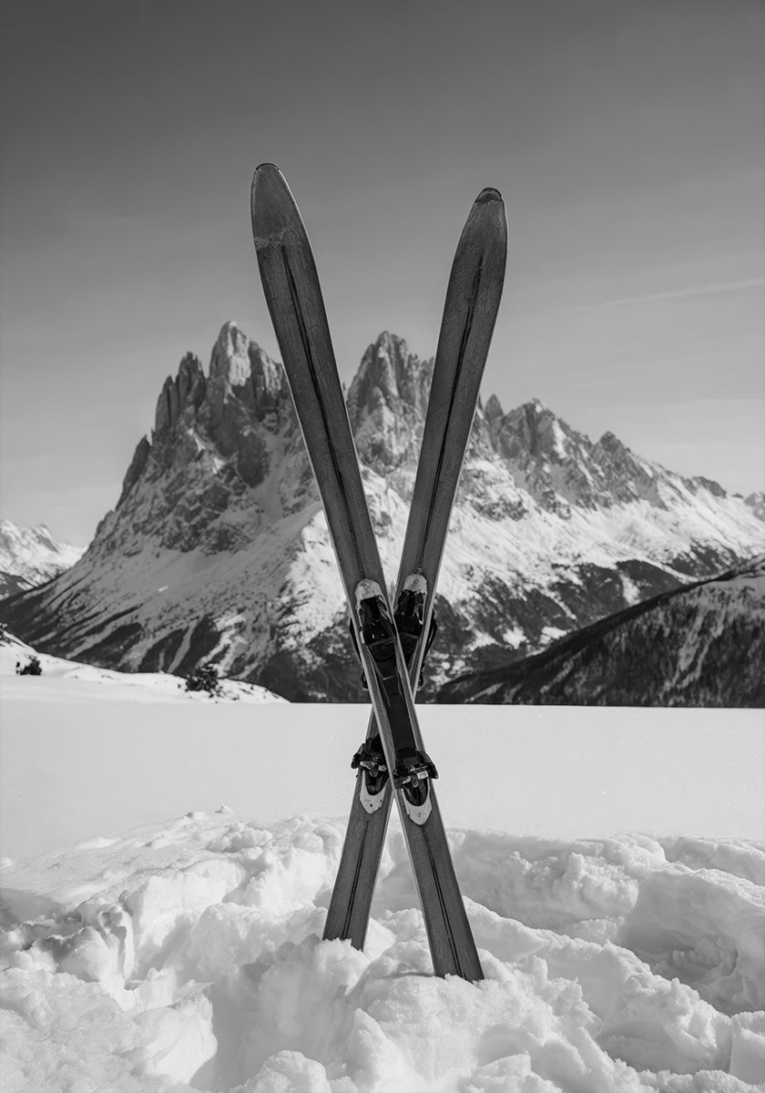 Crossed Skis Poster