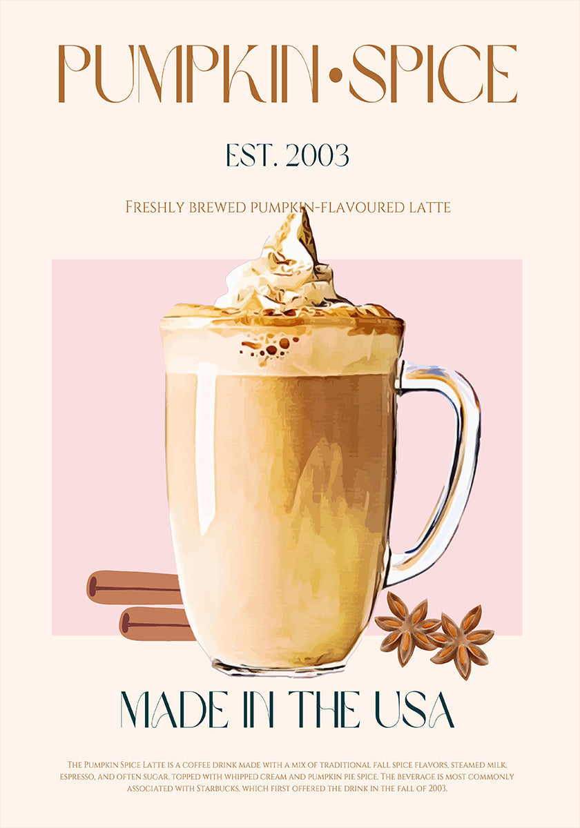Autumn Latte Delight Poster