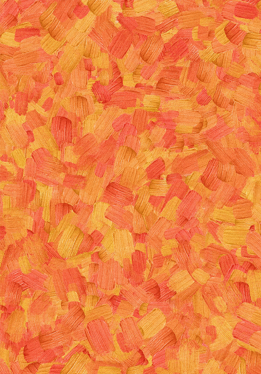 Brushstrokes Orange Poster