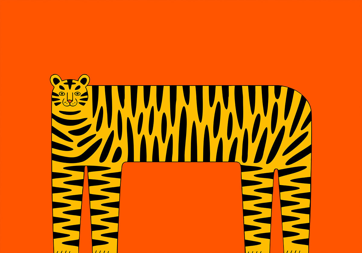 The Abstract Tiger Poster