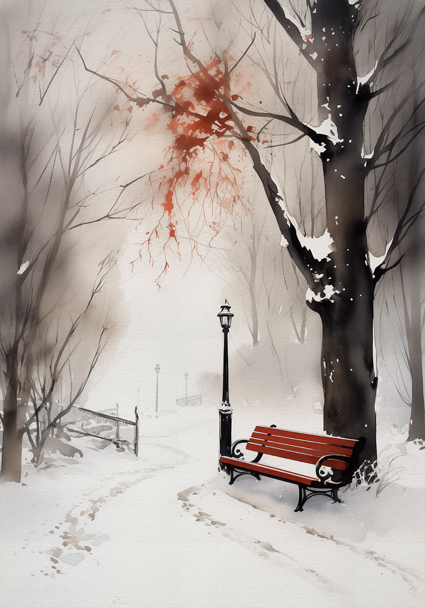 The Red Bench Poster