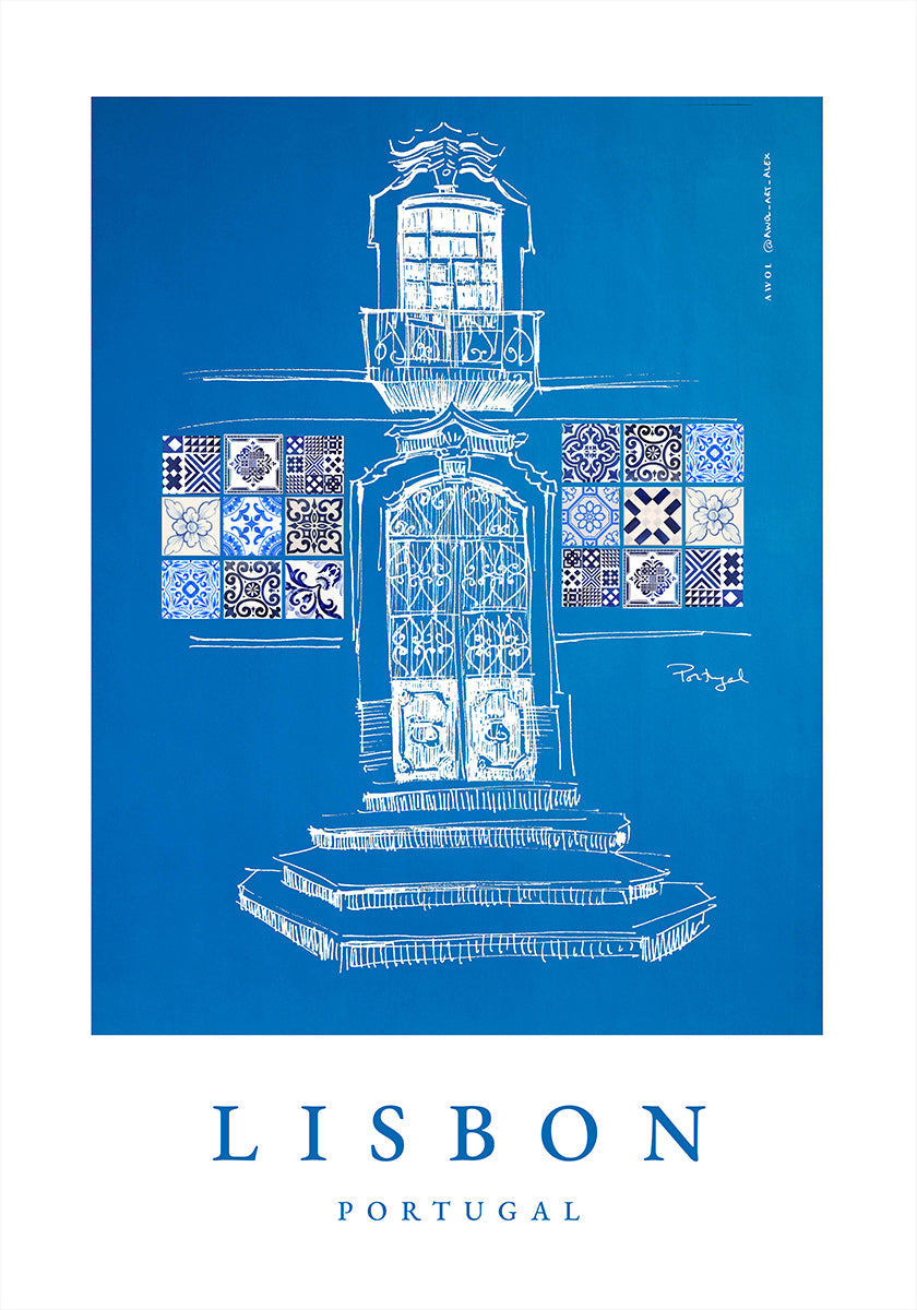 Lisbon Windows, Doorway & Patterns Poster