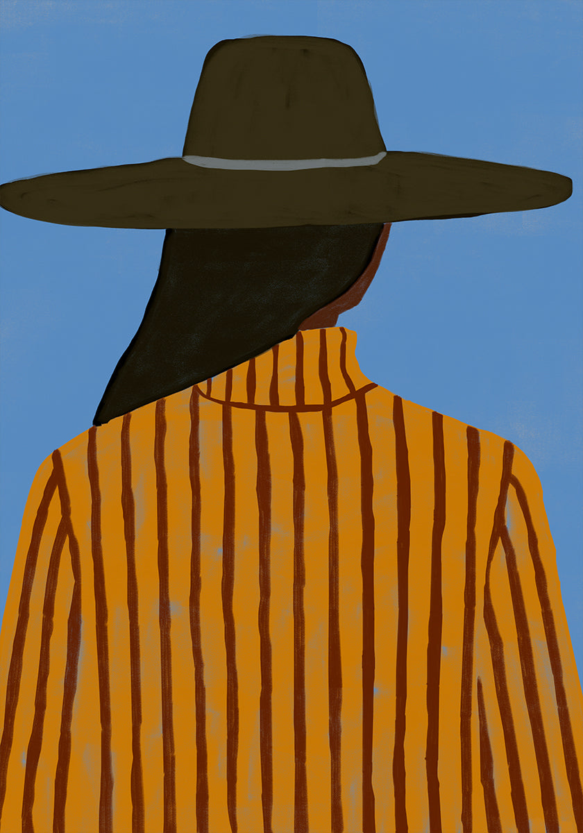 Modern Woman with Hat Poster