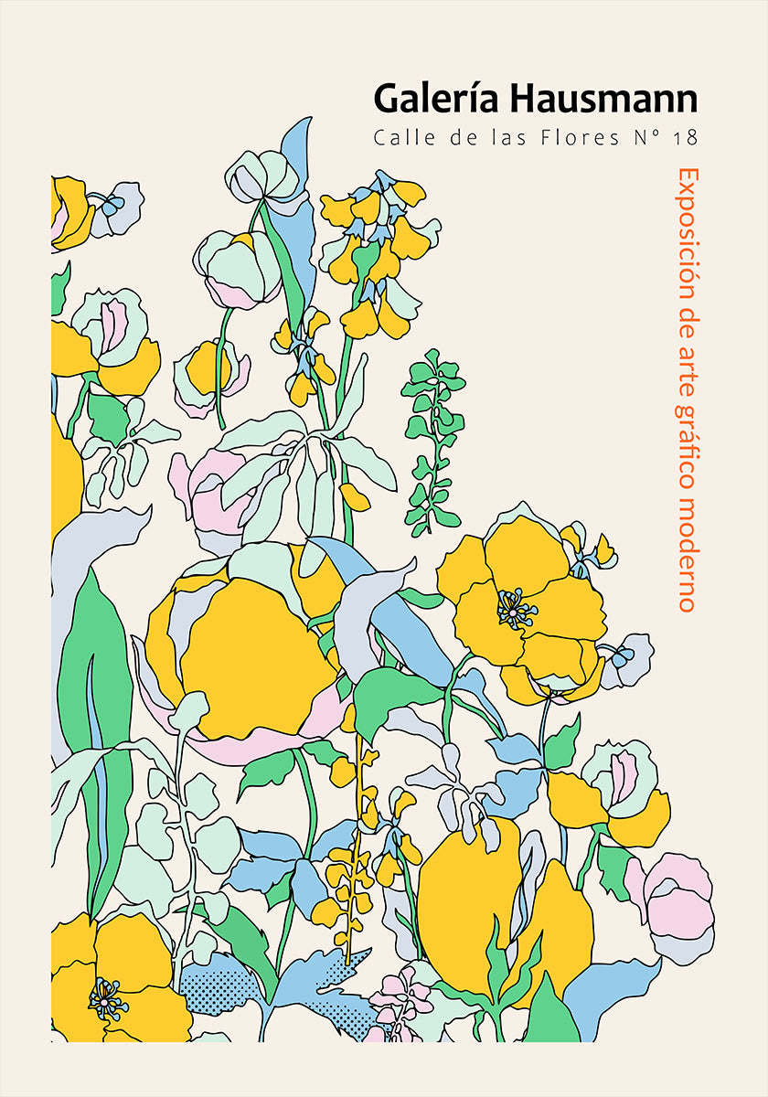 Exhibition of modern graphic art Madrid Poster