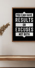 Results or Excuses Poster - Posterbox.no