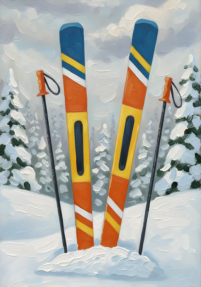 Skiing Gear Poster