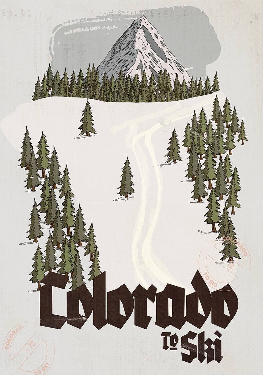 Colorado Two Ski Poster