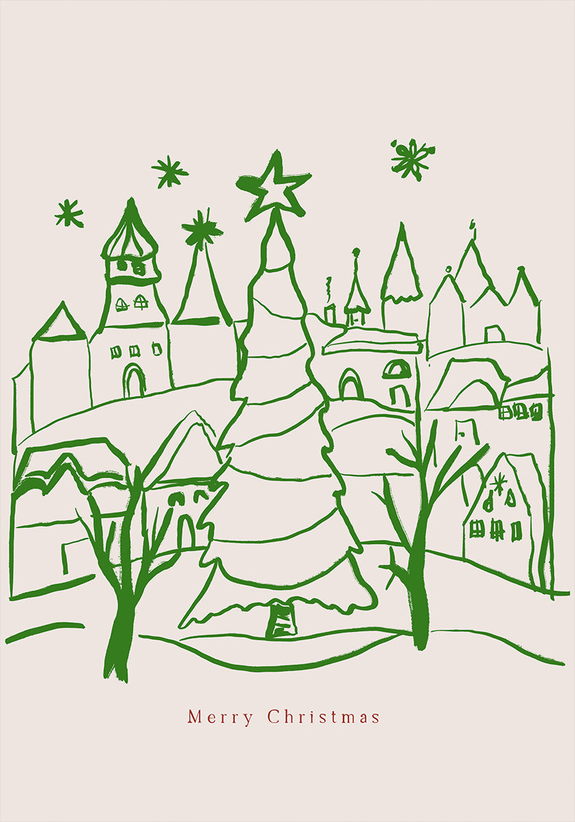 Merry christmas town Poster