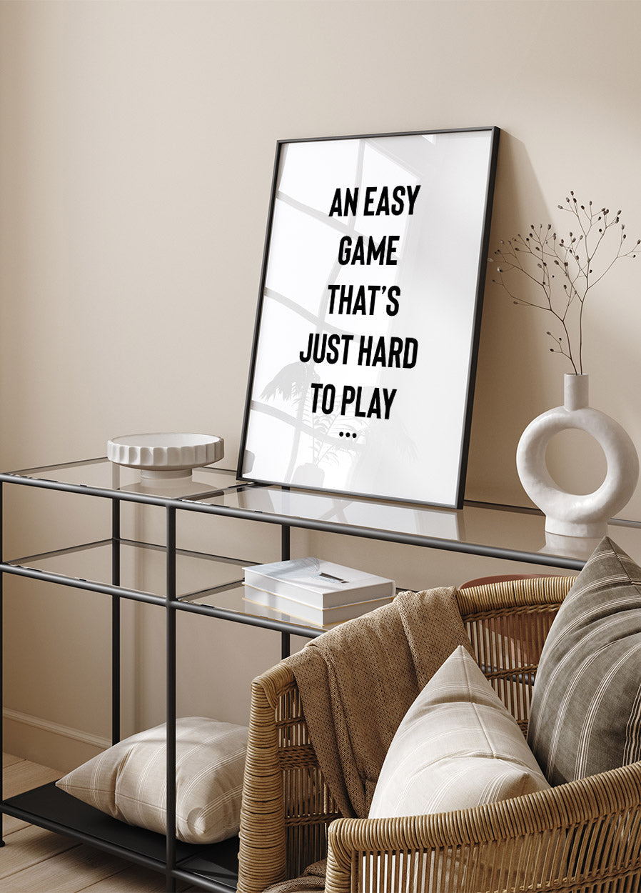 An Easy Game Poster - Posterbox.no