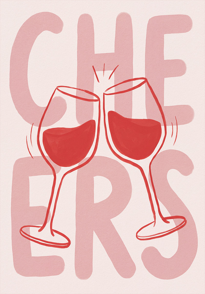 Cheers In Pink Plakat - Posterbox