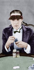 Gambler at Card Table Vintage Poster - Posterbox.no