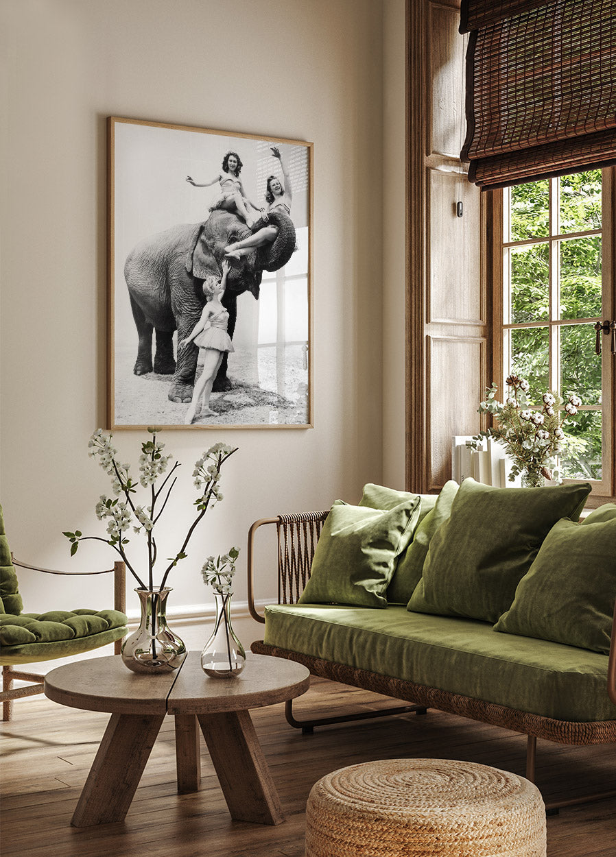 Women Riding Elephant Poster - Posterbox.no