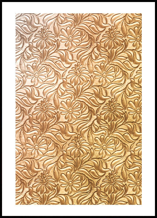 Golden Vintage Relief Poster - Posterbox.no