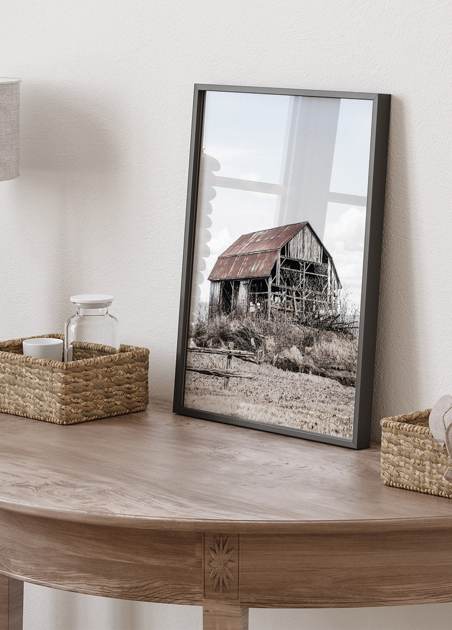 Old Wooden Farm House Poster - Posterbox.no