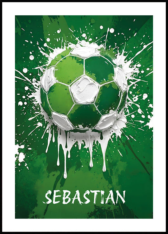 Graffiti Football Personal Name - Posterbox