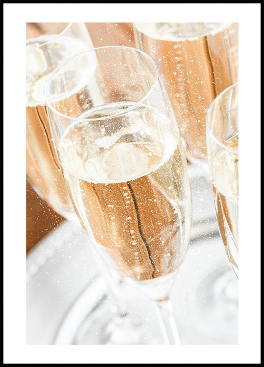 Glittery Champagne Poster - Posterbox.no