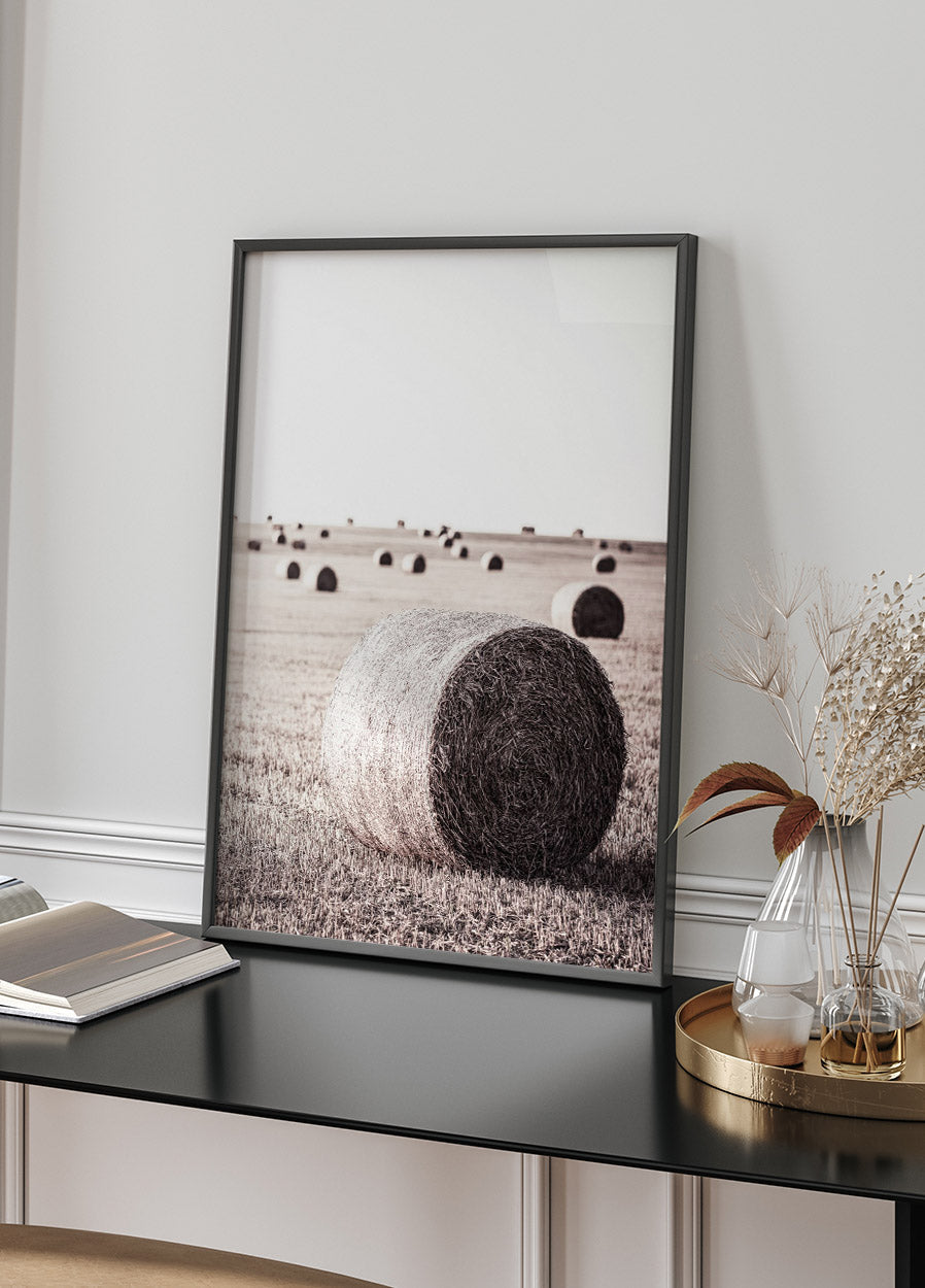 Rustic Hay Bale Poster - Posterbox.no
