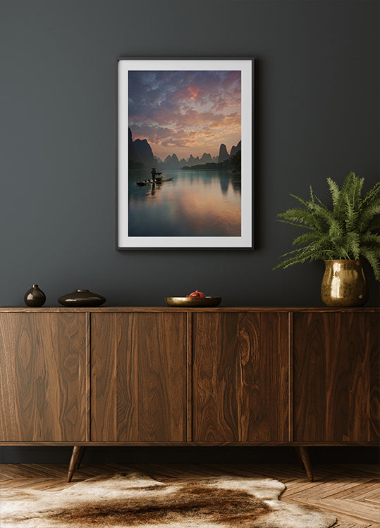 Li River Sunrise Poster