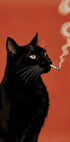 Smoking Midnight Cat  Poster - Posterbox