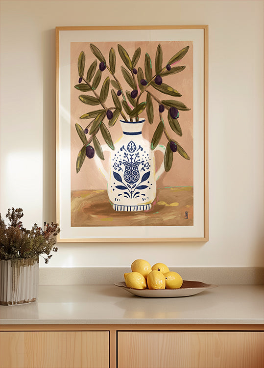 Olive Branches In a Pot Painting (NEW) - Posterbox