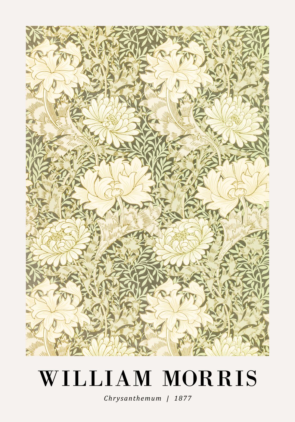 William Morris Chrysanthemum 1877 Poster - Posterbox.no