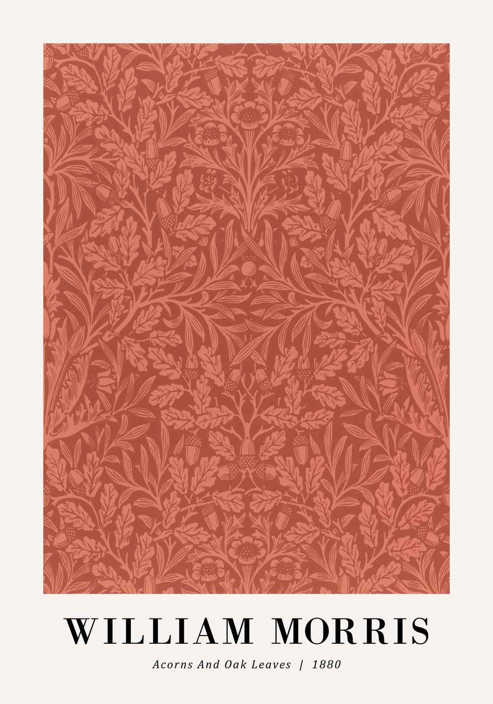 William Morris Acorns and Oak Leaves 1880 Poster - Posterbox.no