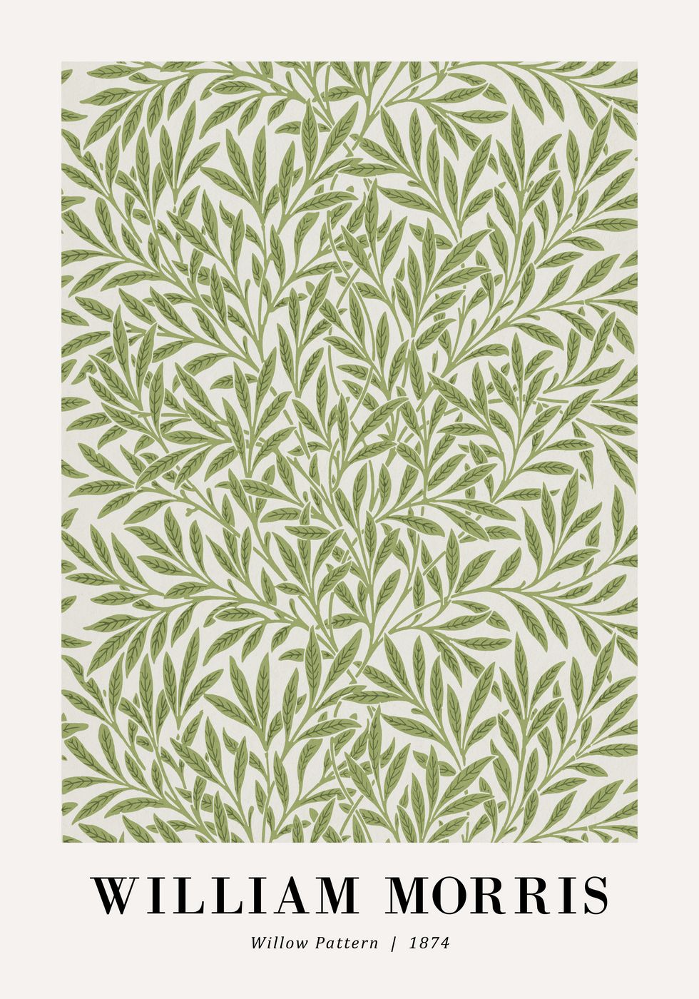 William Morris Willow Pattern 1874 Poster - Posterbox.no