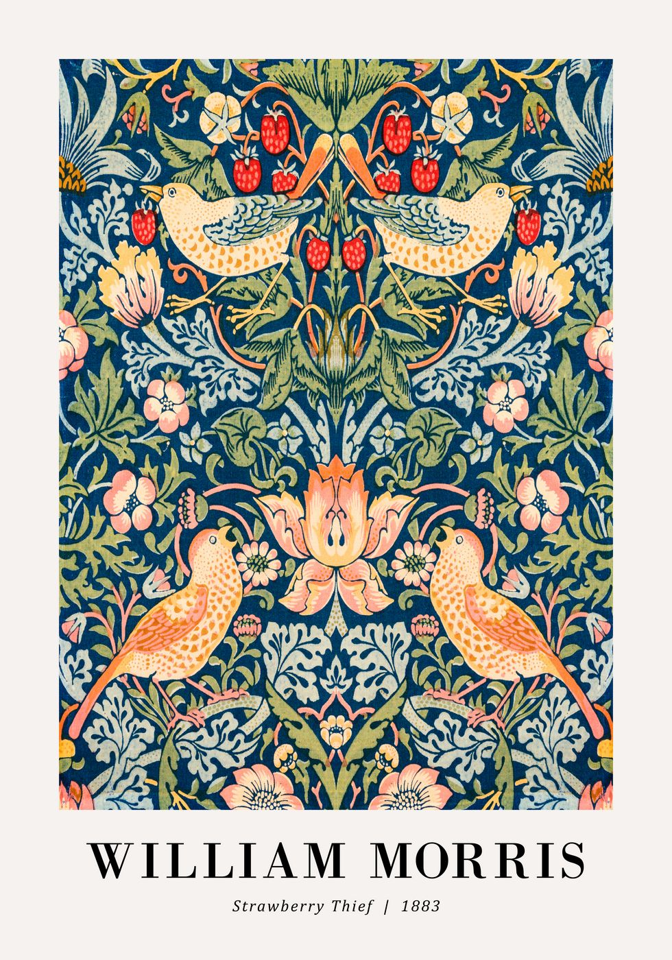 William Morris Strawberry Thief 1883 Poster - Posterbox.no