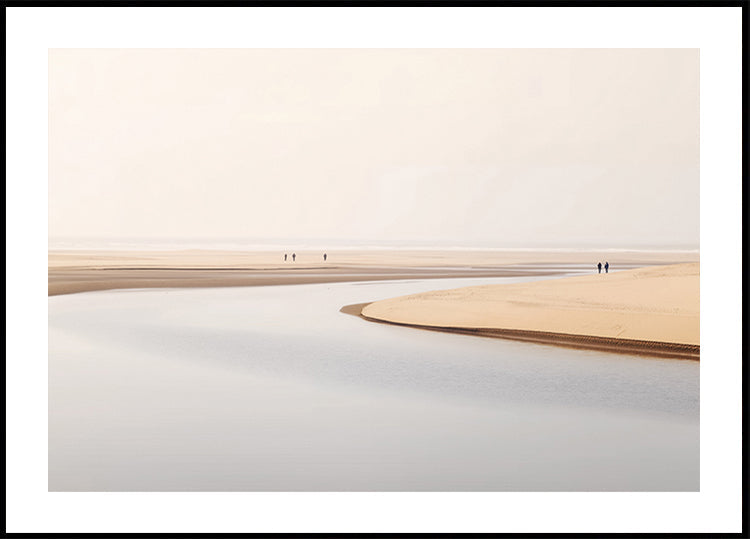 Minimalist Beach with Lone Walker (NEW) - Posterbox