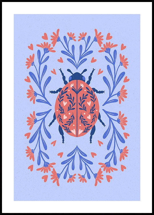 Folk Art Ladybug (NEW) - Posterbox