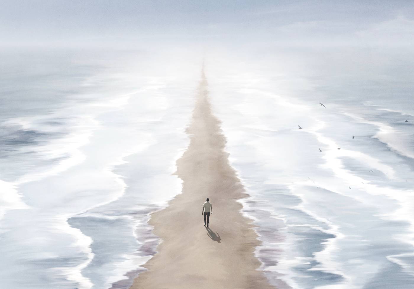 Surreal Path Between Seas Poster - Posterbox.no