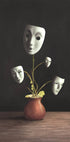 Plant with Theatrical Masks Poster - Posterbox.no
