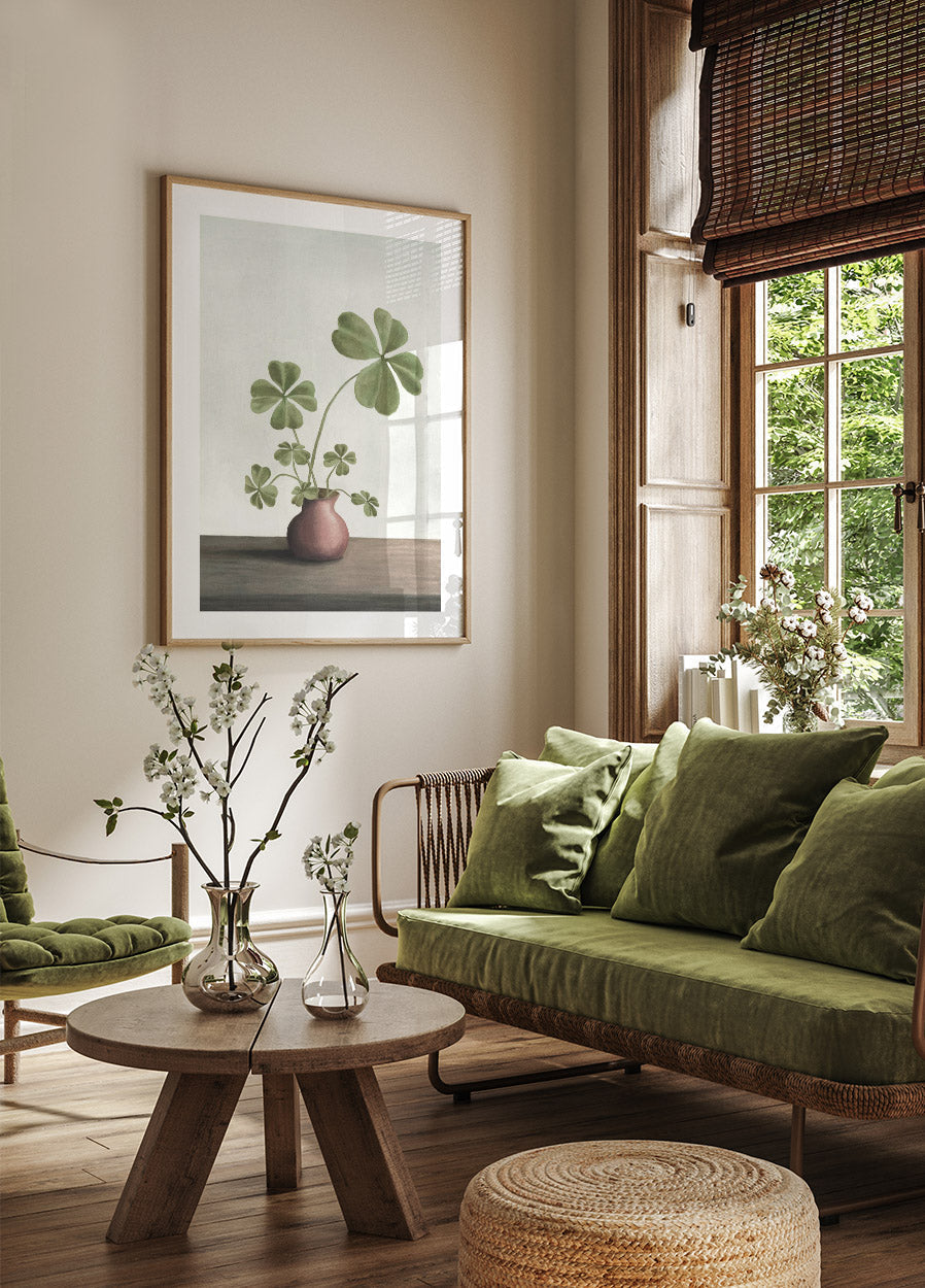 Four Leaf Clovers Luck Poster - Posterbox.no