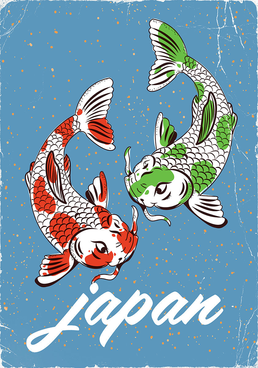 Japan Travel Poster Koi (NEW) - Posterbox