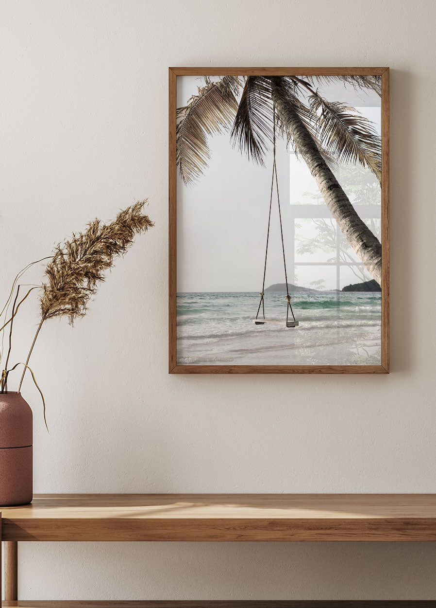 Palm Tree With Swing Poster - Posterbox.no