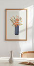 Orange Flowers In A Blue Vase (NEW) - Posterbox