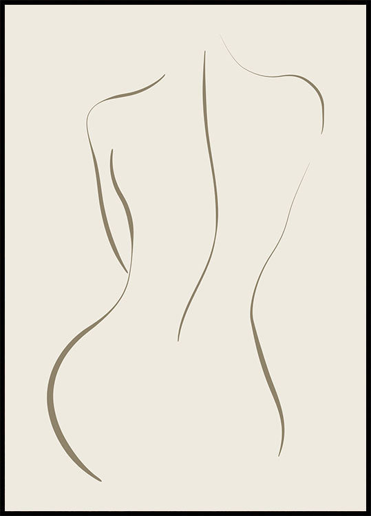 Woman Line Drawing Poster - Posterbox.no